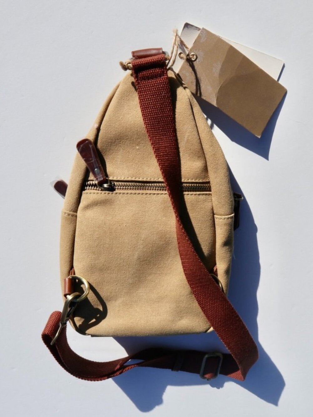 NWT Antik Kraft Camel Sling Bag - Picture 2 of 7